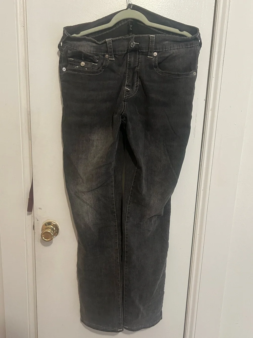 True Religion Men's Black Faded Relaxed Jeans